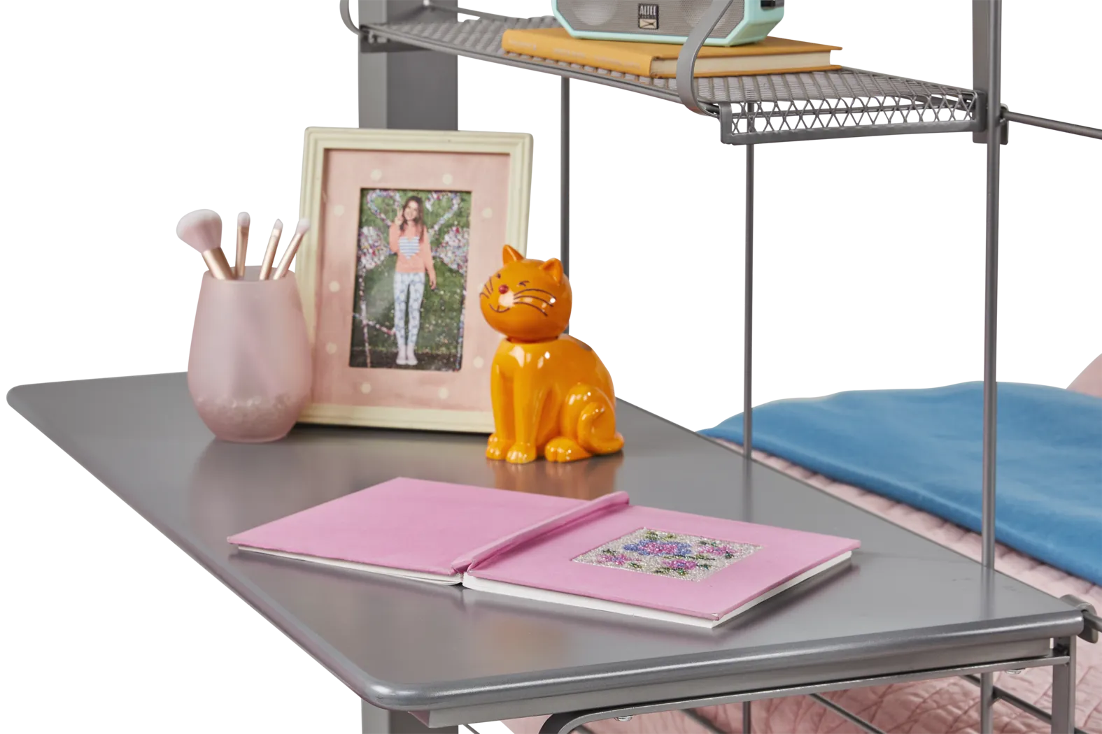 Build-A-Bunk Gray Full/Full Bunk Bed With Gray Accessories - Thumbnail - Image 3