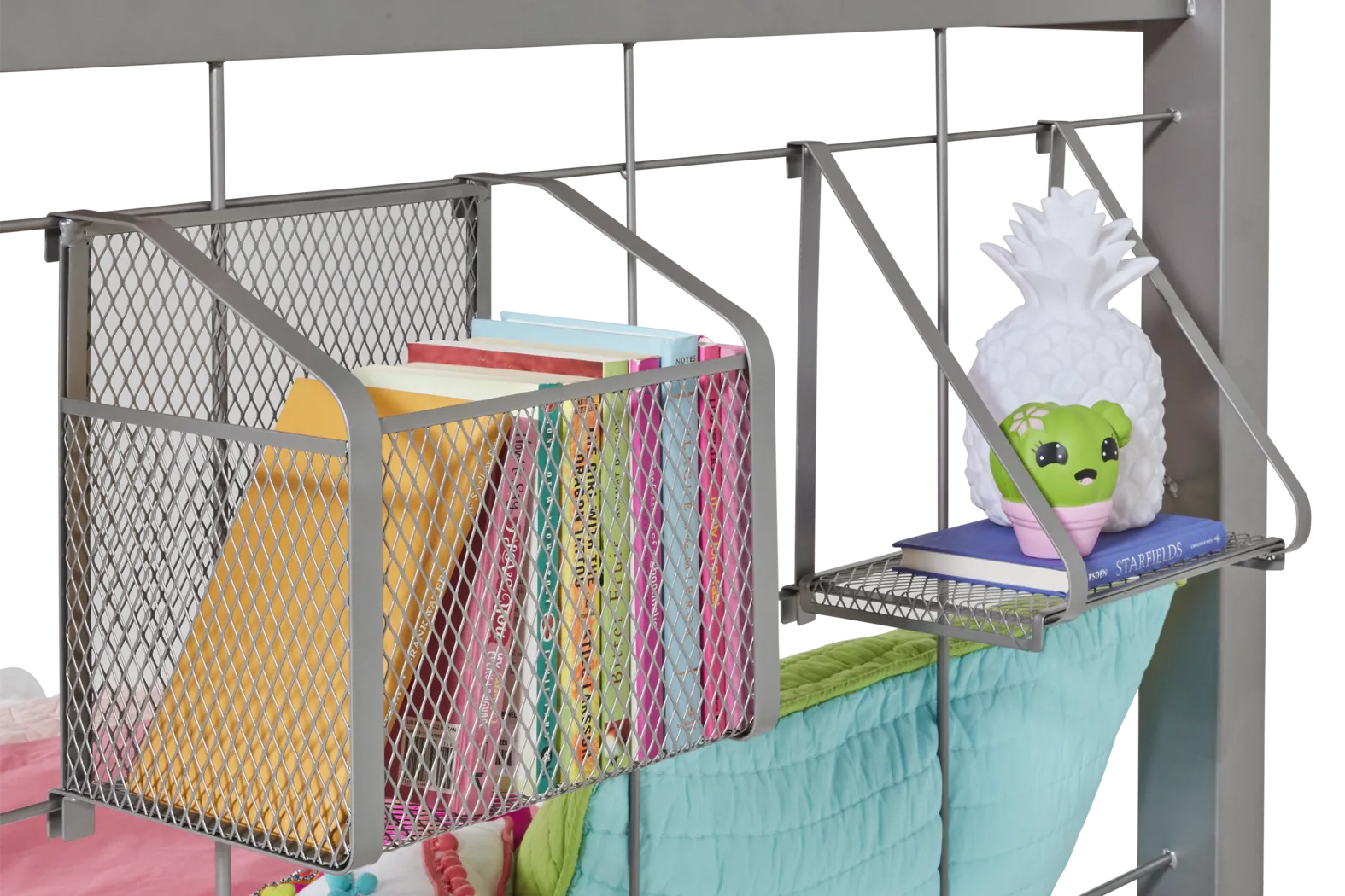 Build-A-Bunk Gray Full/Full Bunk Bed With Gray Accessories - Thumbnail - Image 4