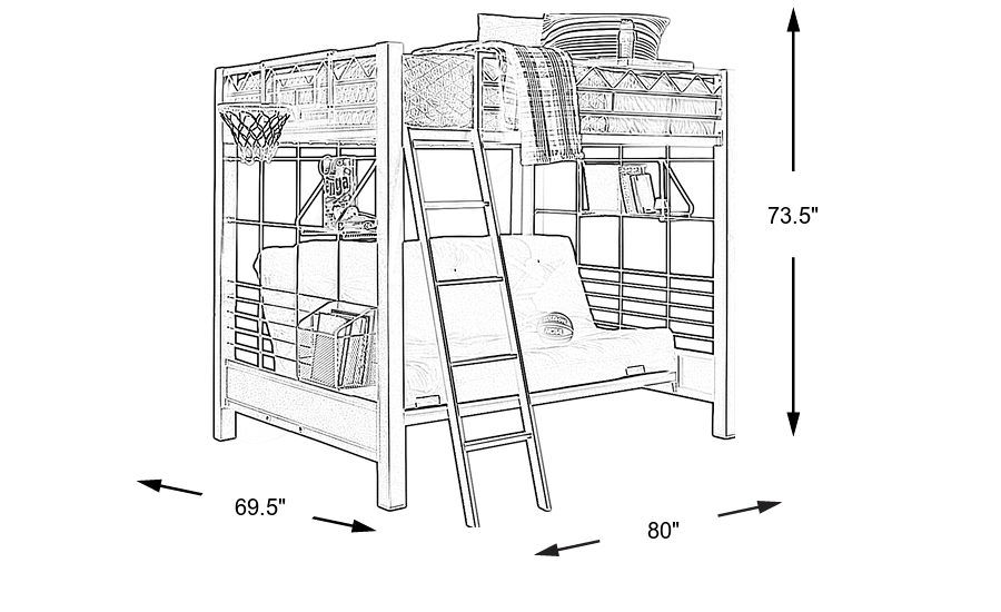 Dimension Image. Please refer to the Dimension Tab on this page for dimension details.