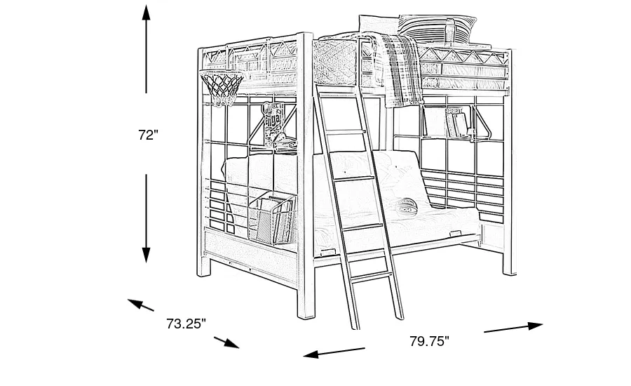 Dimension Image. Please refer to the Dimension Tab on this page for dimension details.
