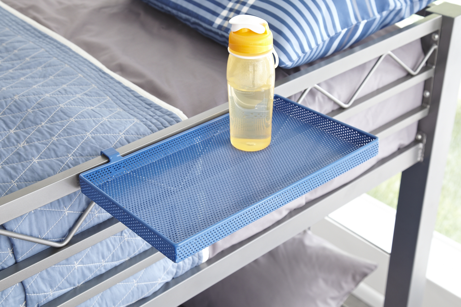 Build-a-Bunk Gray Full/Futon Loft Bed with Blue Accessories - Thumbnail - Image 3