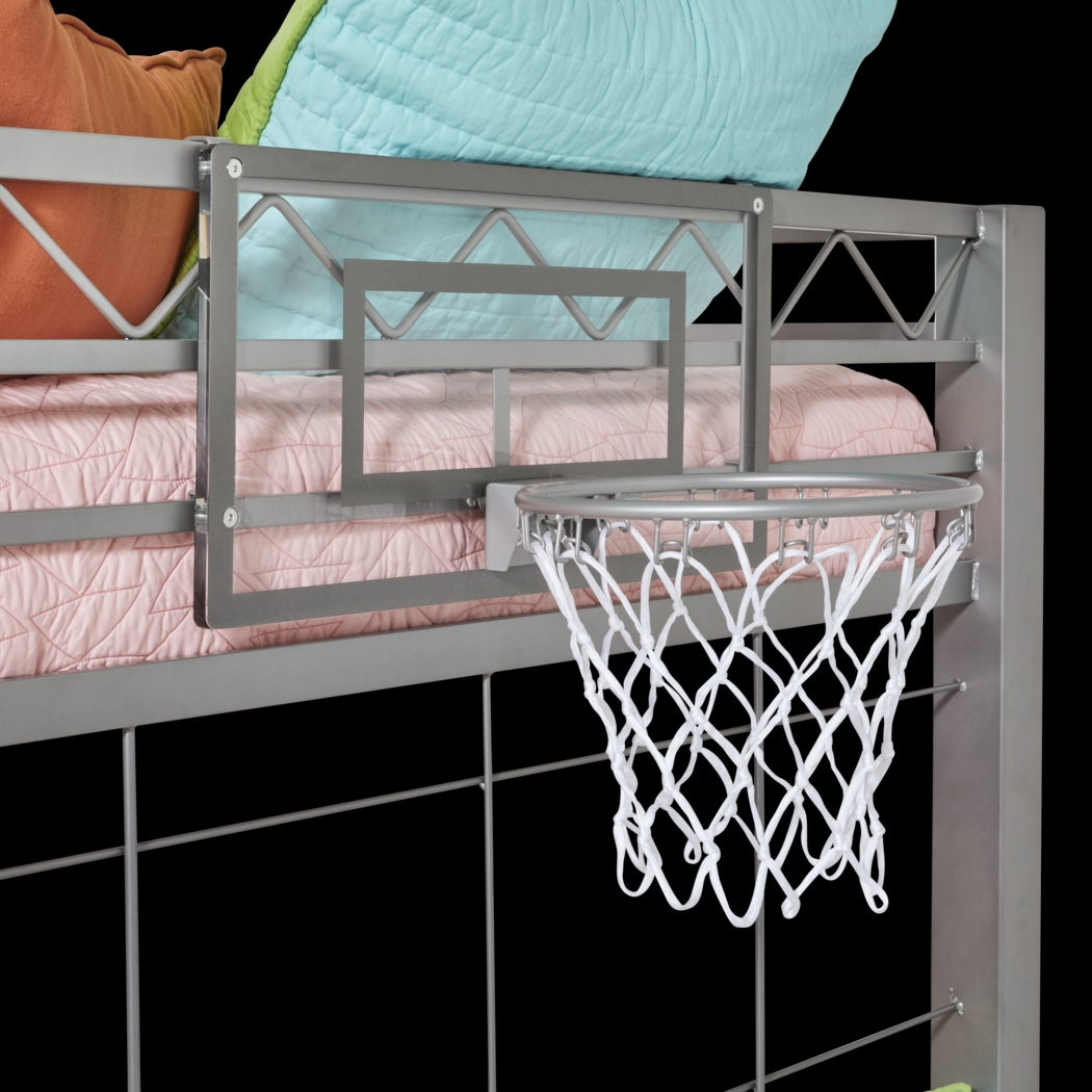 Build-a-Bunk Gray Full/Futon Loft Bed with Gray Accessories and Basketball Hoop - Thumbnail - Image 2
