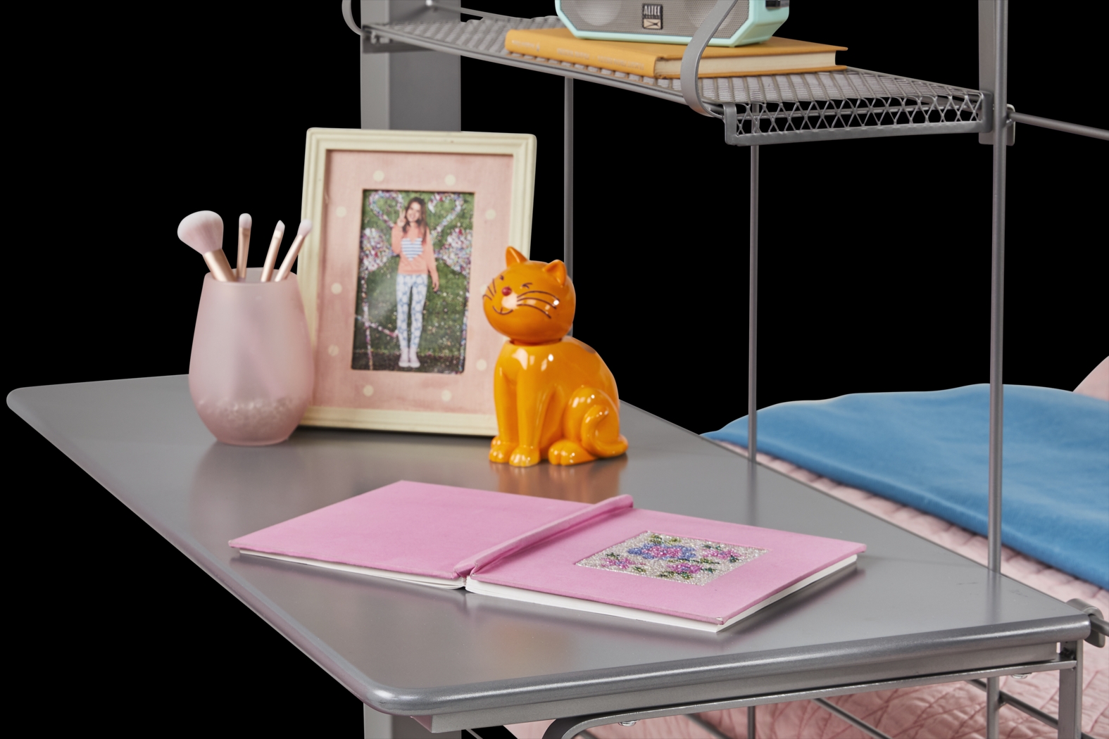 Build-a-Bunk Gray Full/Futon Loft Bed with Gray Accessories - Thumbnail - Image 4