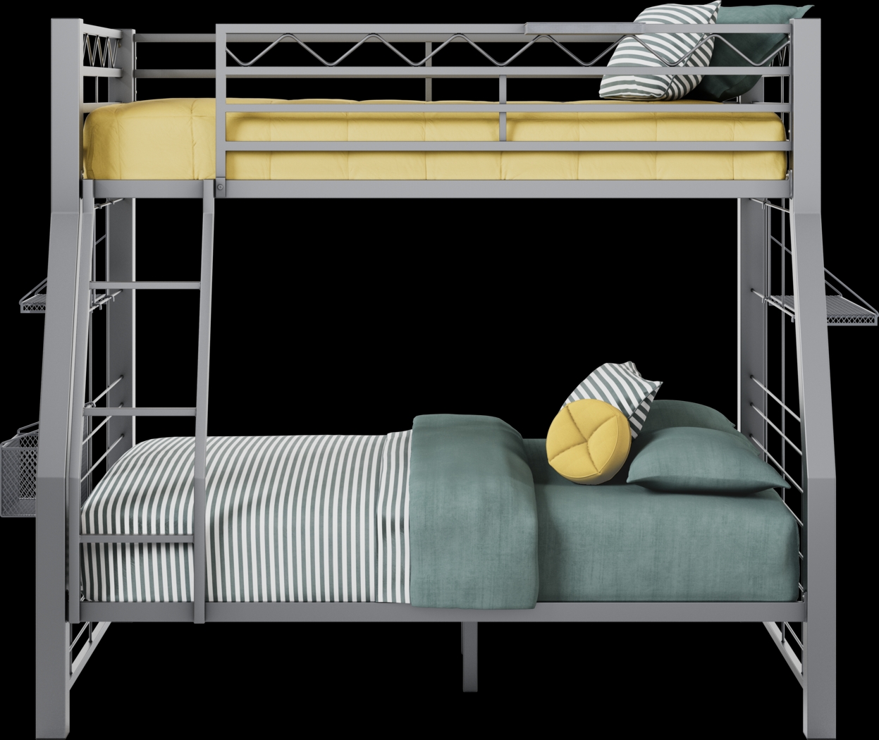 Build-A-Bunk Gray Twin/Full Bunk Bed with Gray Accessories - Thumbnail - Image 3