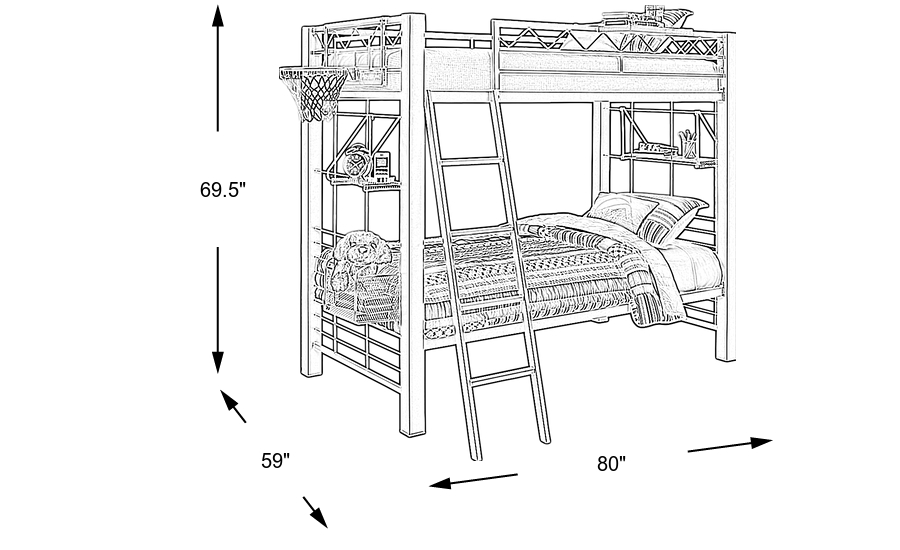 Dimension Image. Please refer to the Dimension Tab on this page for dimension details.