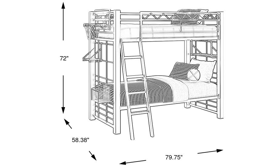 Dimension Image. Please refer to the Dimension Tab on this page for dimension details.