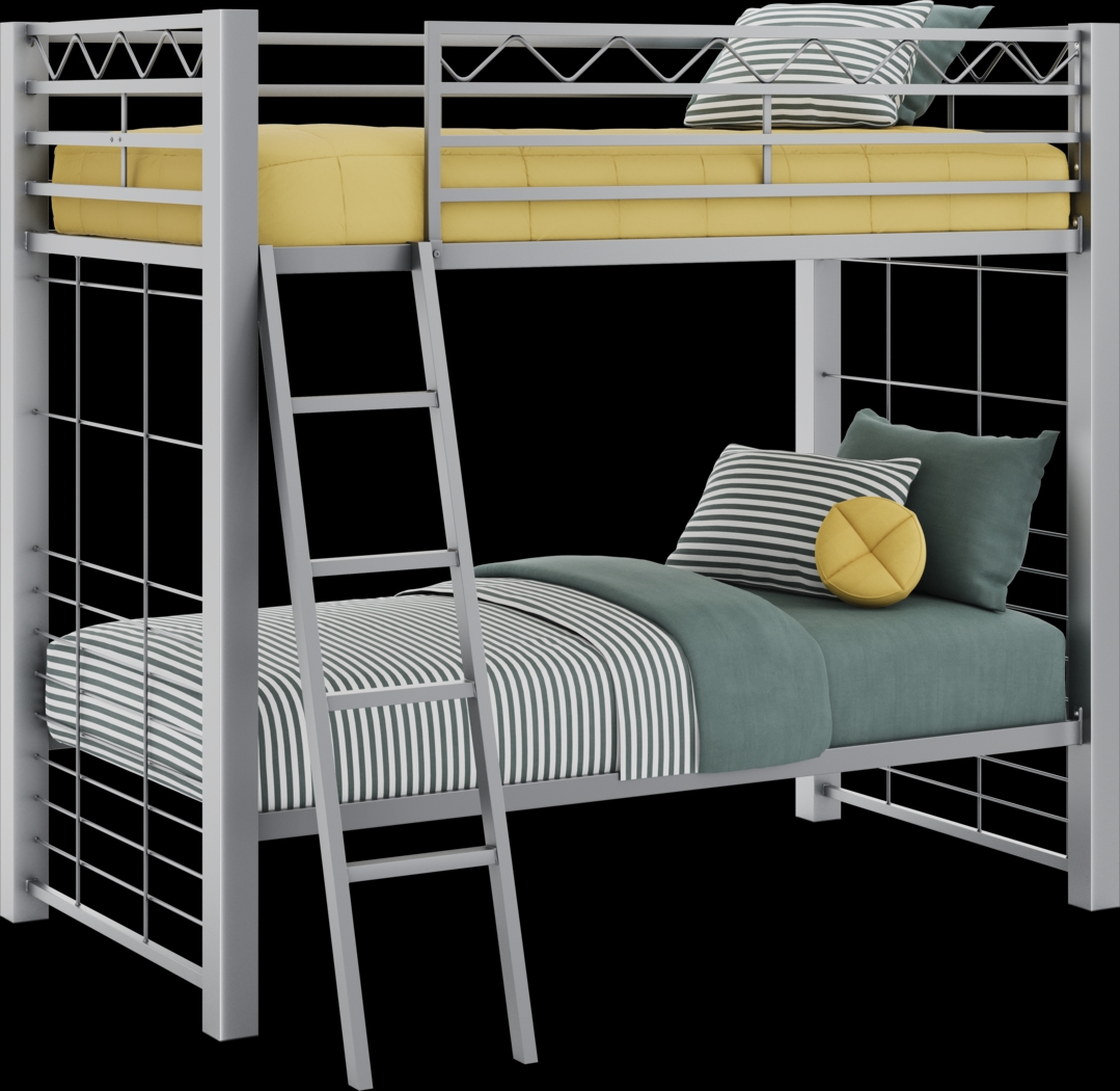 Build-A-Bunk Gray Twin/Twin Bunk Bed - Thumbnail - Image 1