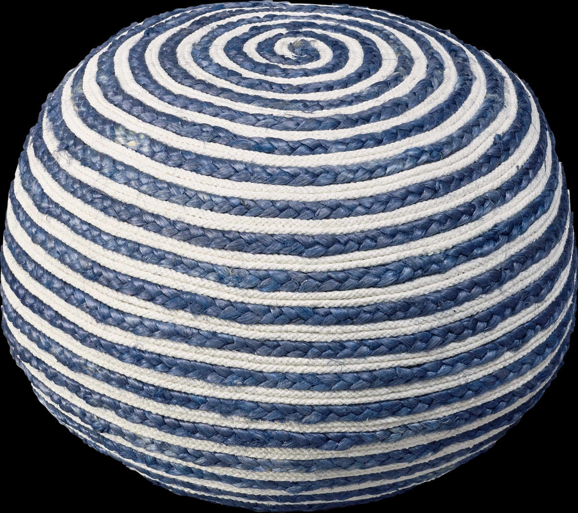 Buitra Blue/White Pouf - Thumbnail - Image 1