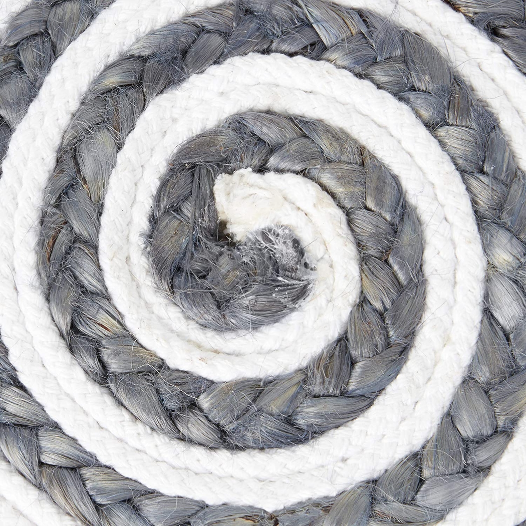 Buitra Gray/White Pouf - Thumbnail - Image 4