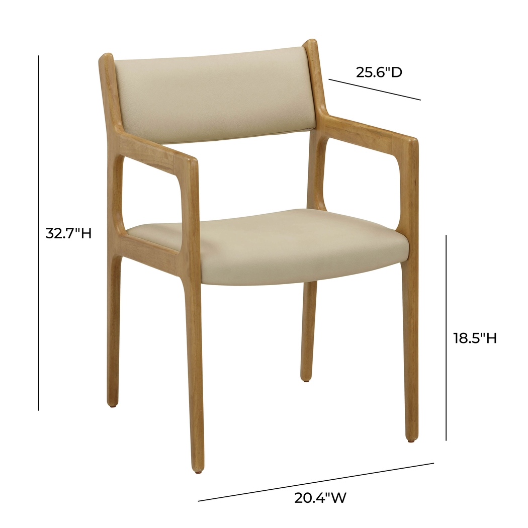 Bulkeley Cream Arm Chair, Set of 2 - Thumbnail - Image 7
