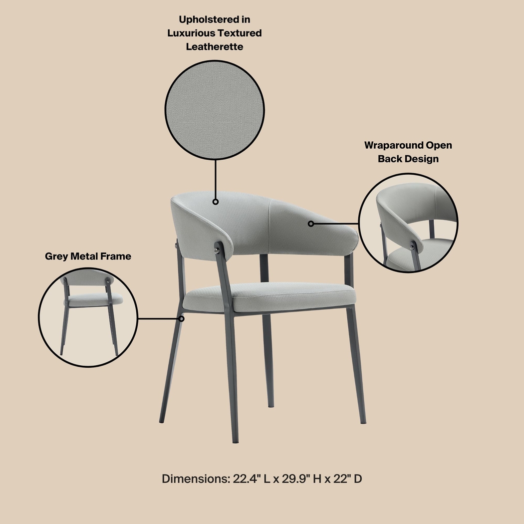 Bullworldy Gray Arm Chair - Thumbnail - Image 10