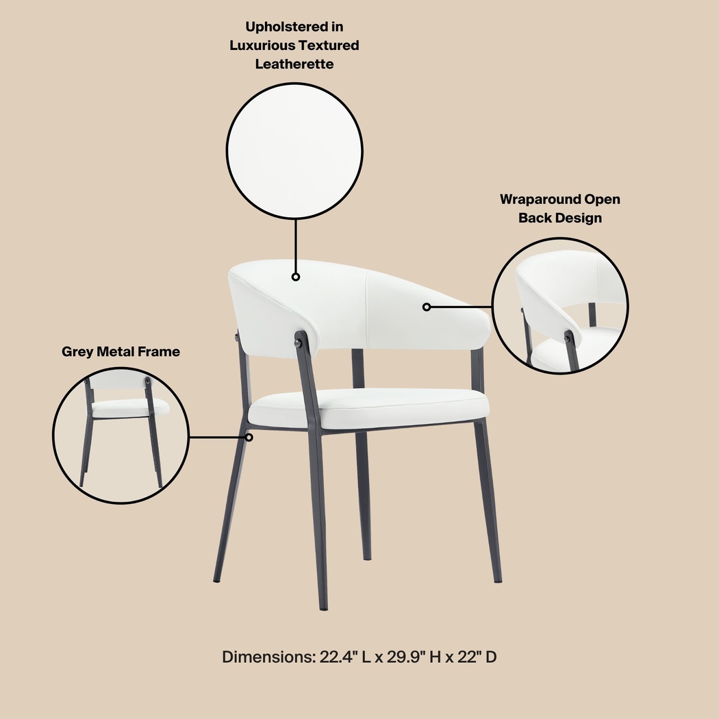 Bullworldy White Arm Chair - Thumbnail - Image 8