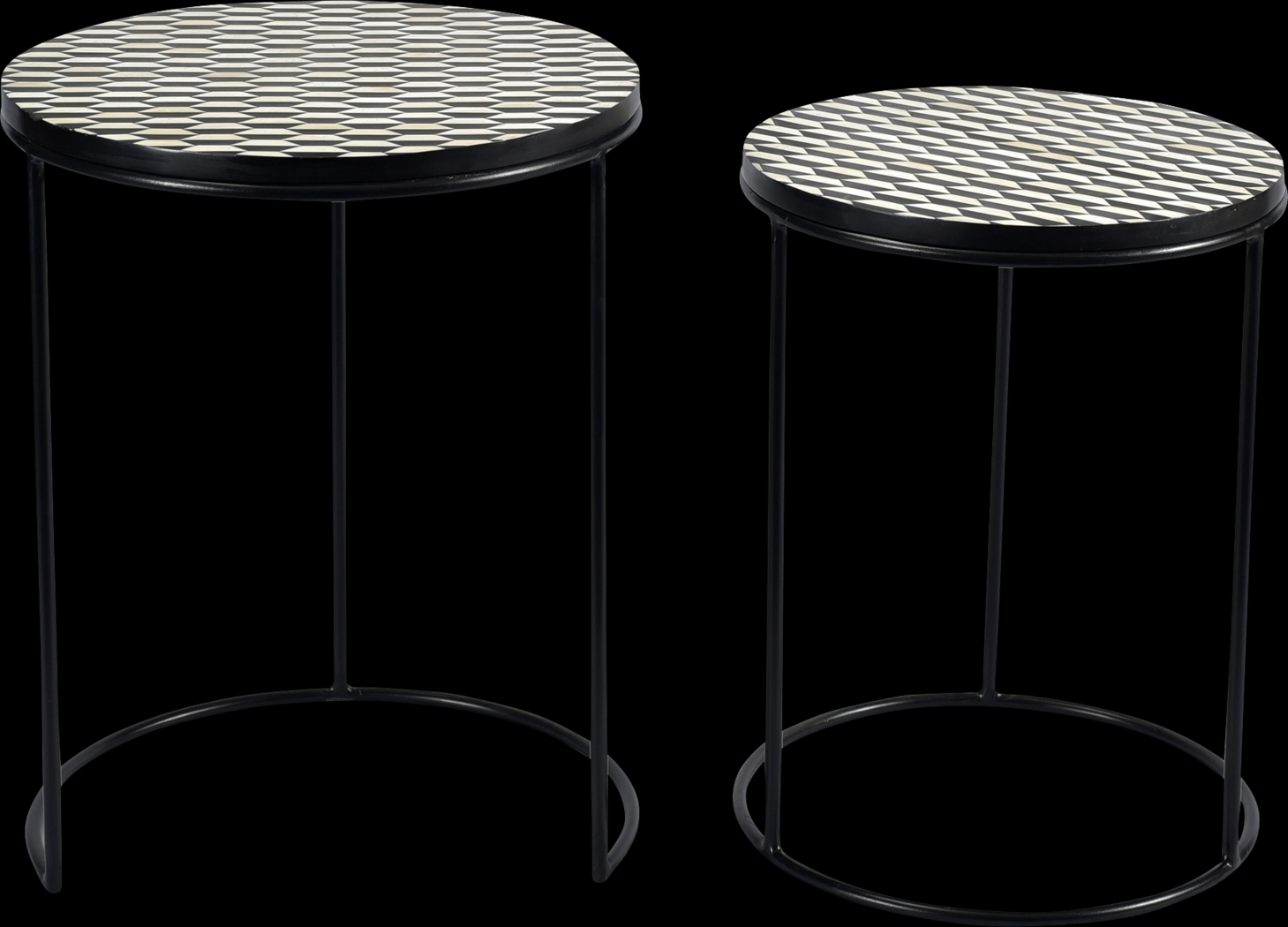 Bunce Black Nesting Tables, Set of 2 - Thumbnail - Image 3