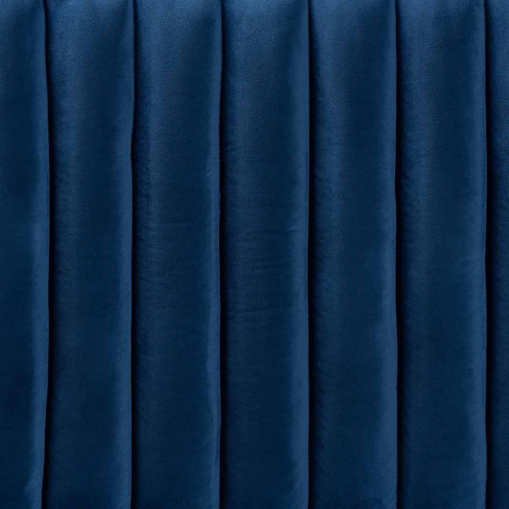 Bunchberry Navy Queen Upholstered Headboard - Thumbnail - Image 5