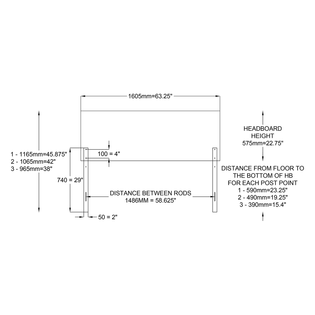 Bunchberry Navy Queen Upholstered Headboard - Thumbnail - Image 7