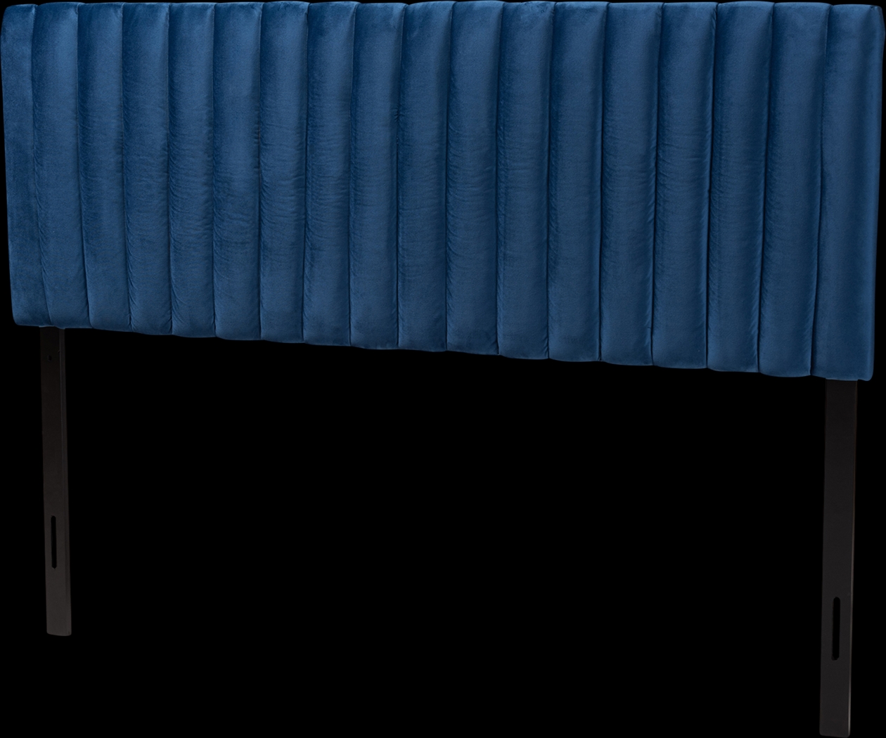 Bunchberry Navy Queen Upholstered Headboard - Thumbnail - Image 1