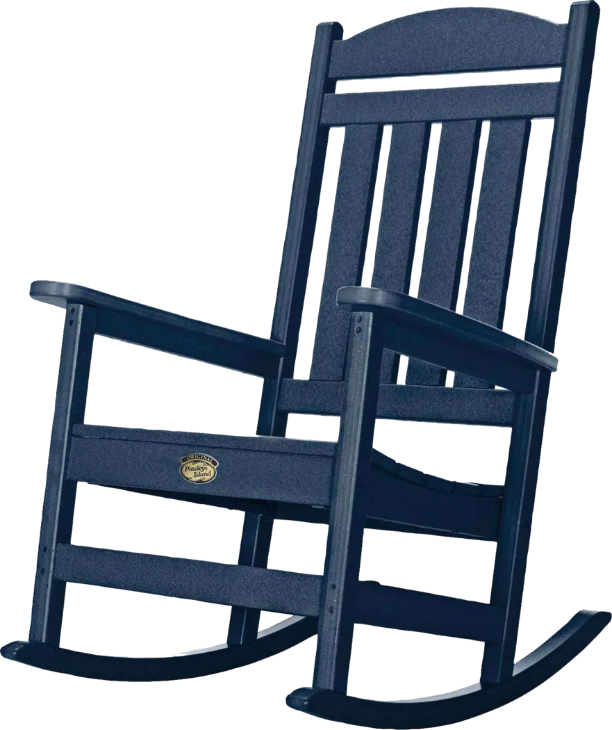Pawleys Island Bunlou Navy Outdoor Rocking Chair - Thumbnail - Image 1