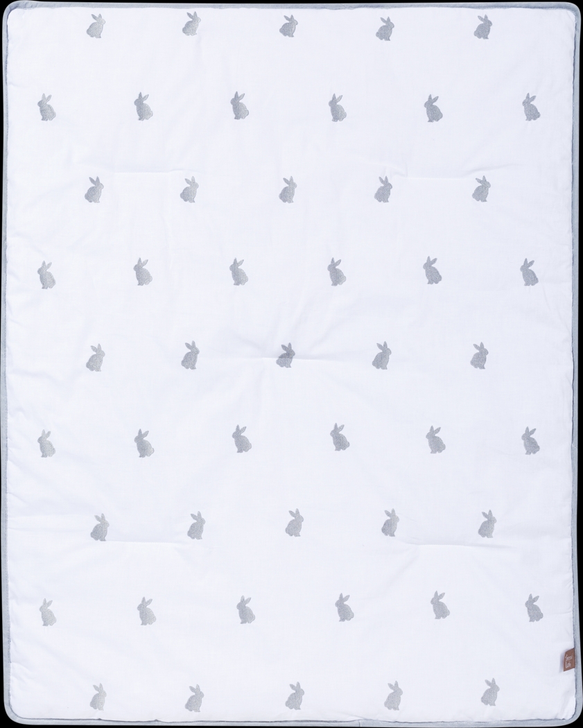 Bunnyville Gray 3 Pc Baby Bedding Set - Thumbnail - Image 4