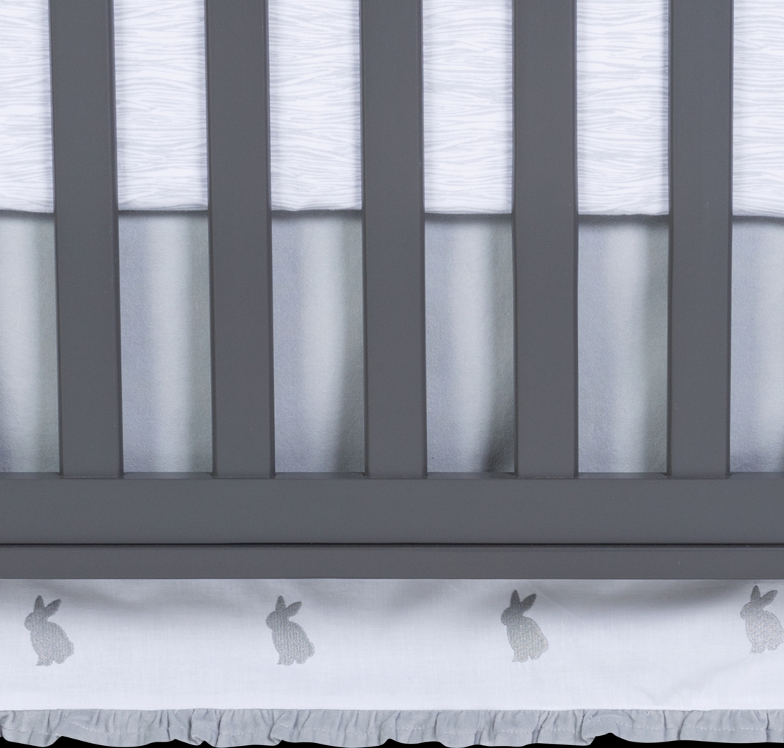 Bunnyville Gray 3 Pc Baby Bedding Set - Thumbnail - Image 7