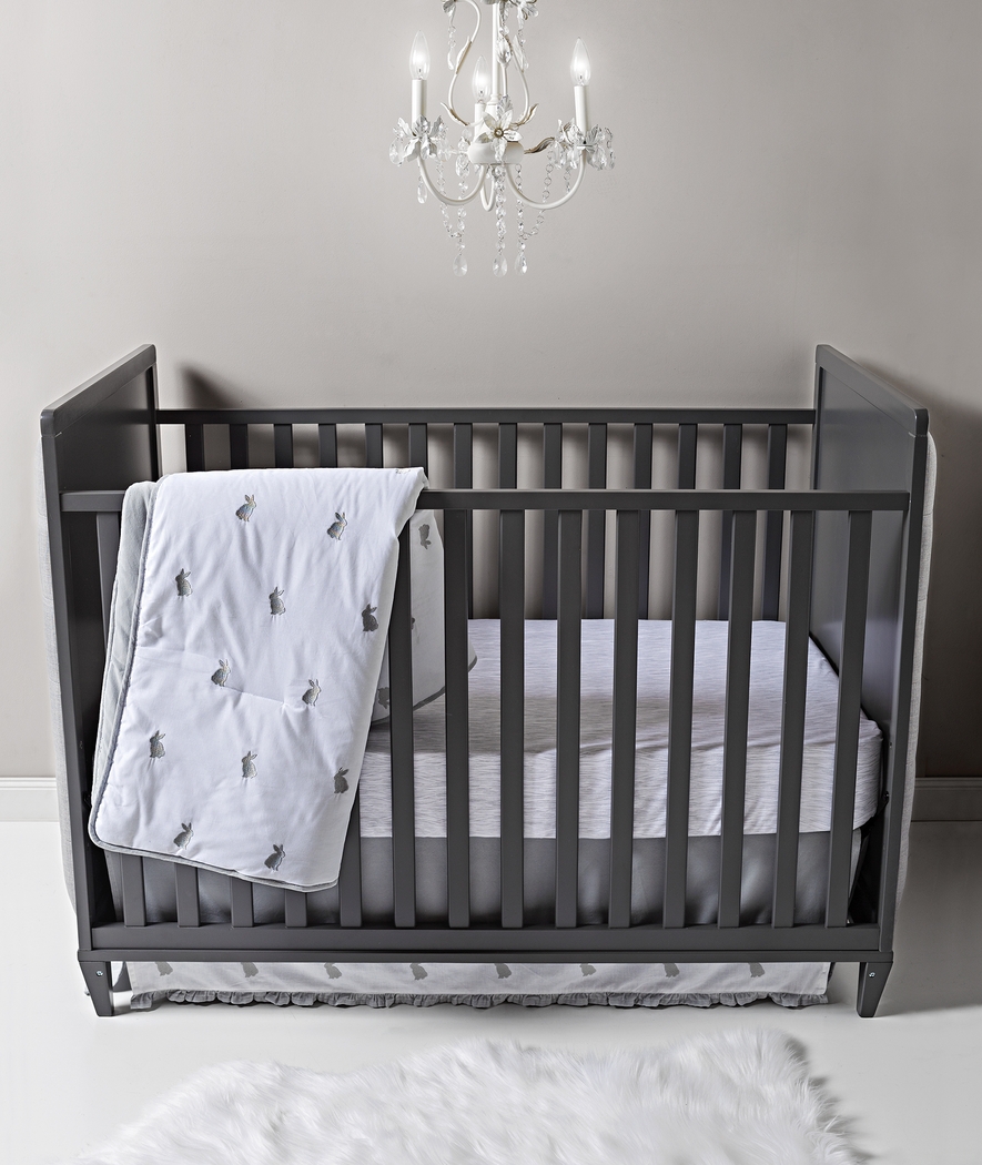 Bunnyville Gray 3 Pc Baby Bedding Set - Thumbnail - Image 8