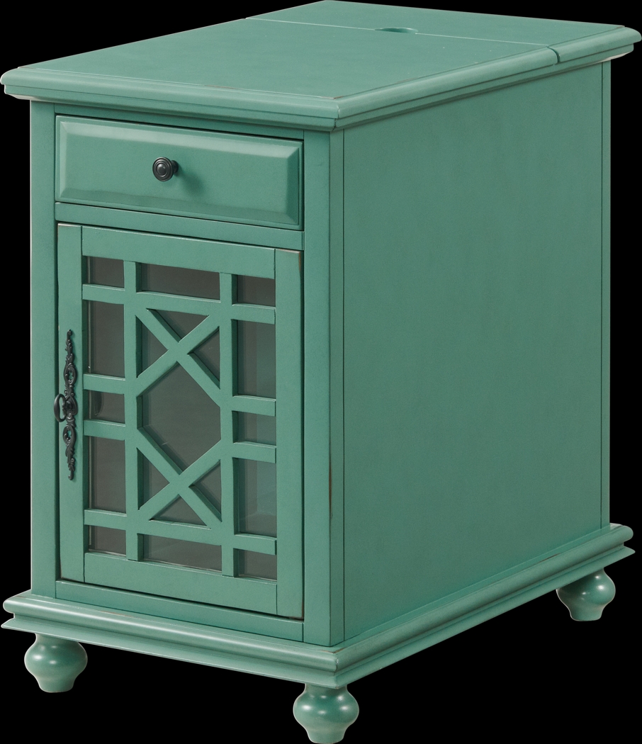 Bunyard Blue Chairside Table - Thumbnail - Image 1