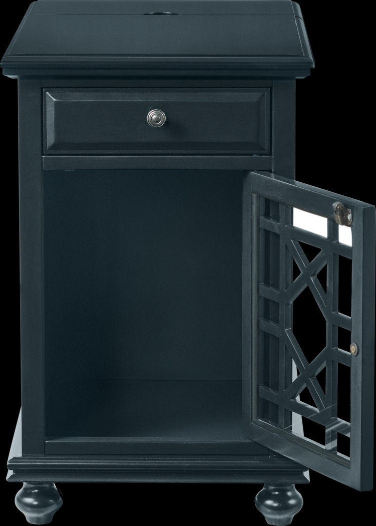 Bunyard Navy Blue Chairside Table - Thumbnail - Image 2