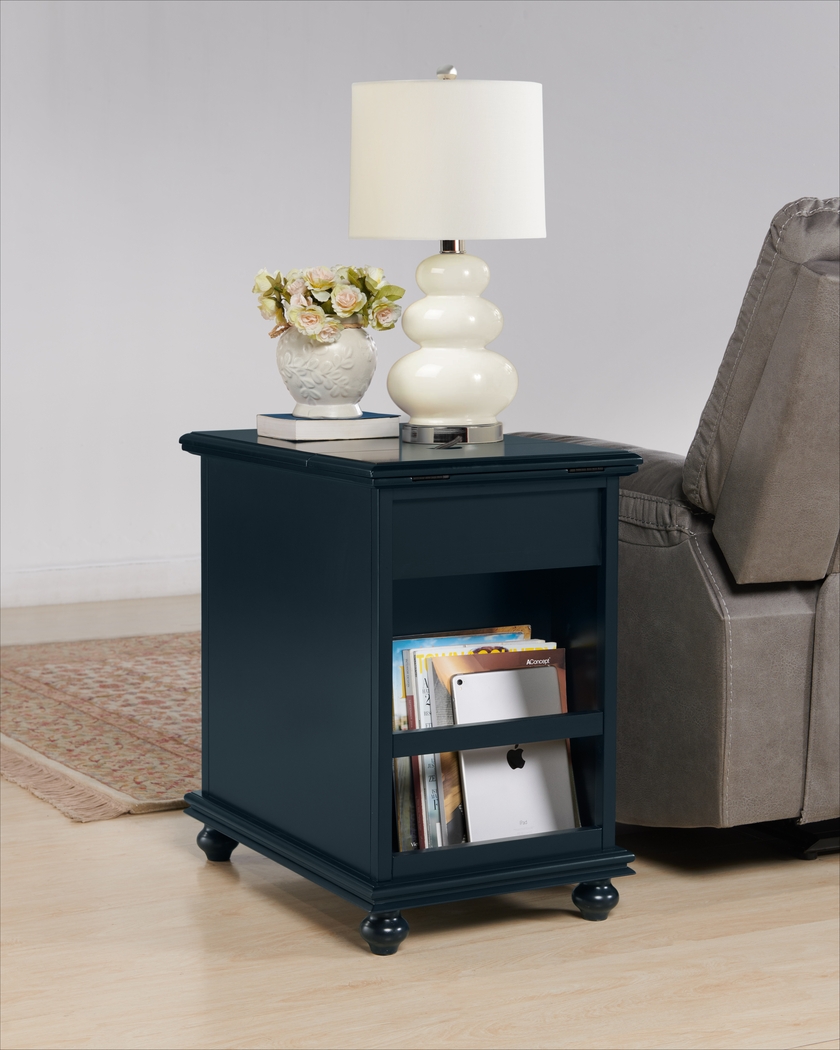 Bunyard Navy Blue Chairside Table - Thumbnail - Image 11