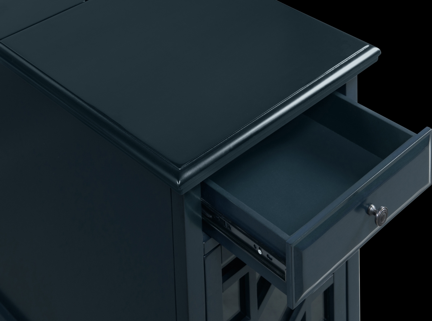 Bunyard Navy Blue Chairside Table - Thumbnail - Image 3