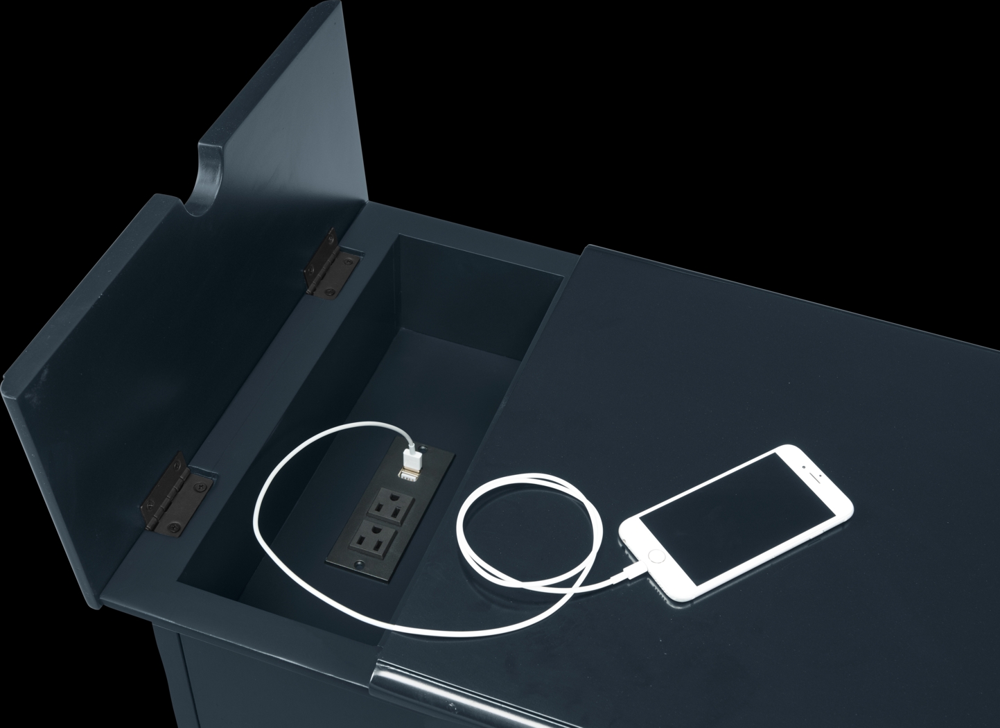 Bunyard Navy Blue Chairside Table - Thumbnail - Image 7