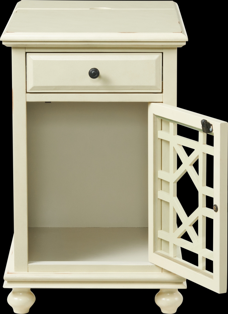 Bunyard White Chairside Table - Thumbnail - Image 2