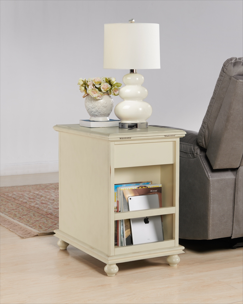 Bunyard White Chairside Table - Thumbnail - Image 11