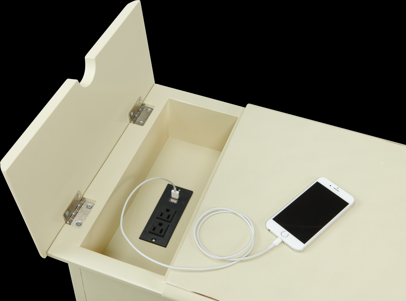 Bunyard White Chairside Table - Thumbnail - Image 3