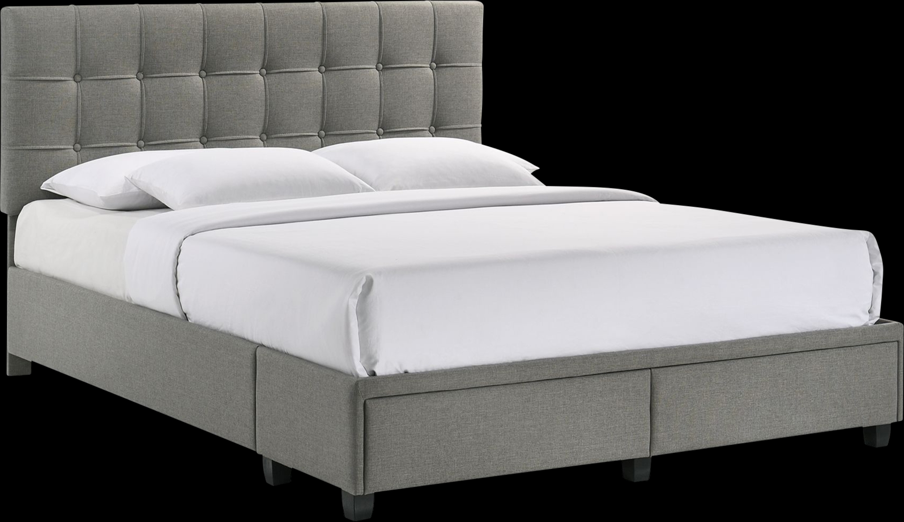 Burchell Gray Queen Platform Storage Bed - Thumbnail - Image 1