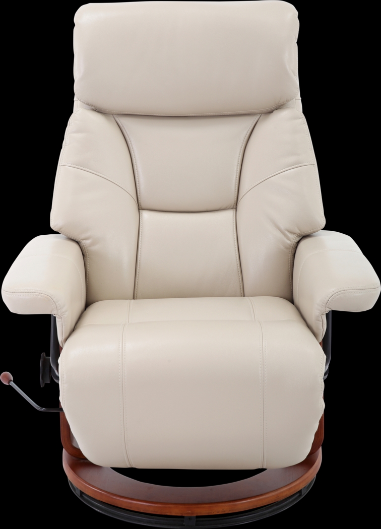 Burdette Beige Recliner - Thumbnail - Image 3