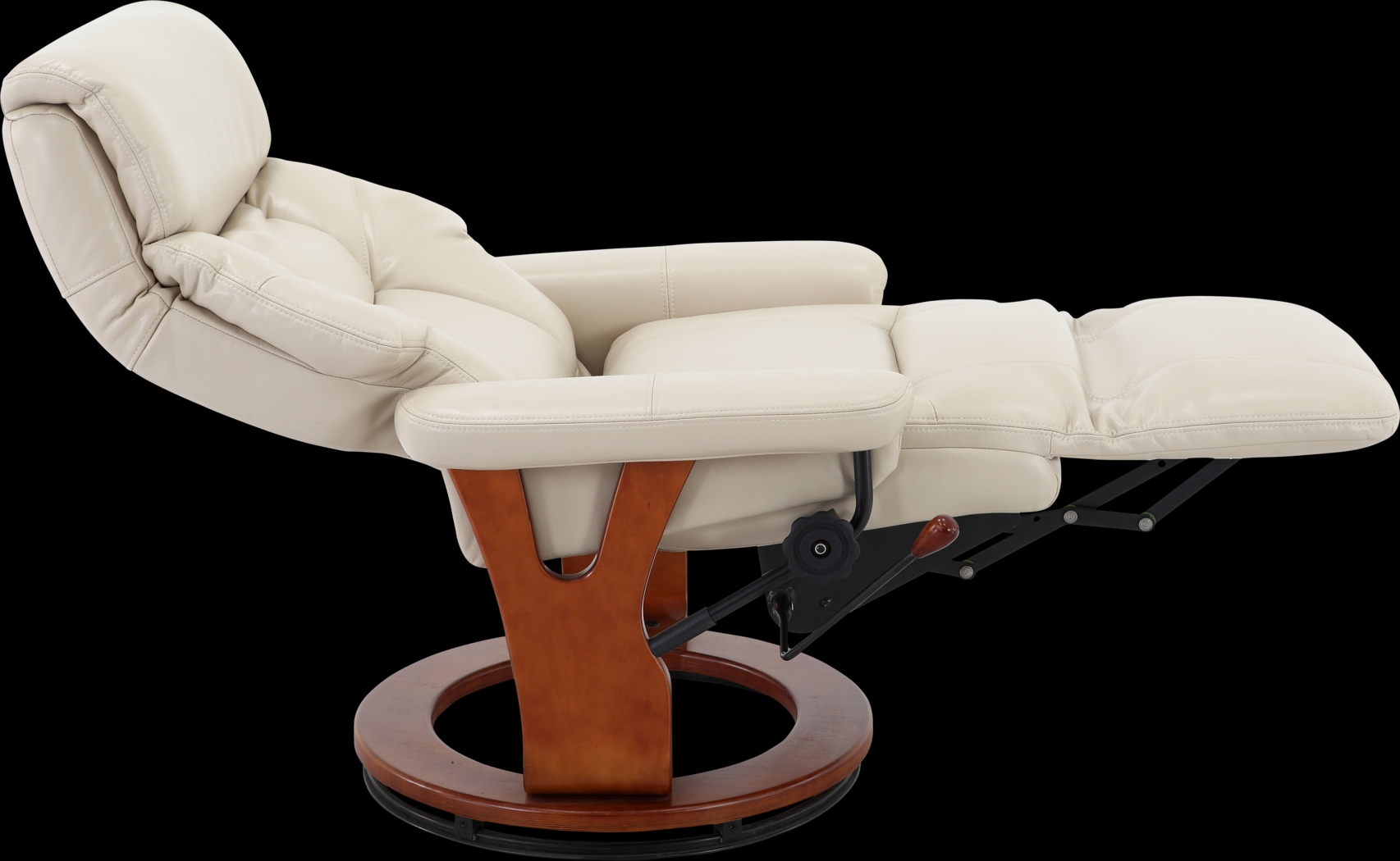 Burdette Beige Recliner - Thumbnail - Image 5