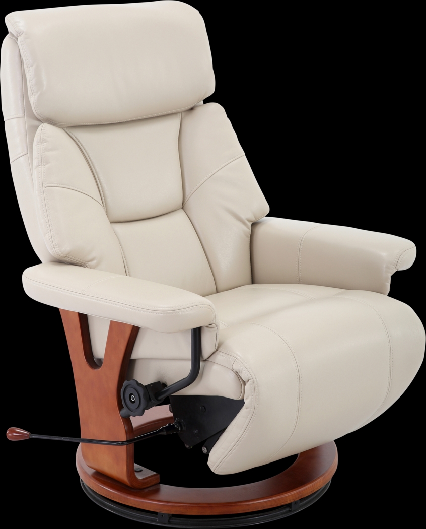 Burdette Beige Recliner - Thumbnail - Image 1