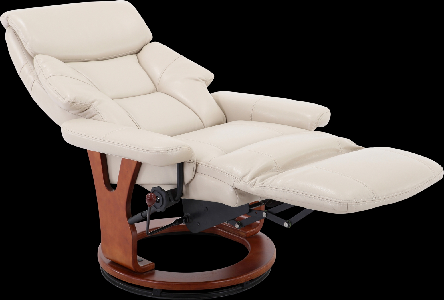 Burdette Beige Recliner - Thumbnail - Image 4