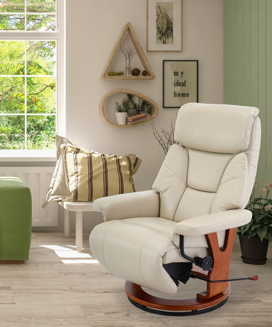 Burdette Beige Recliner - Thumbnail - Image 6