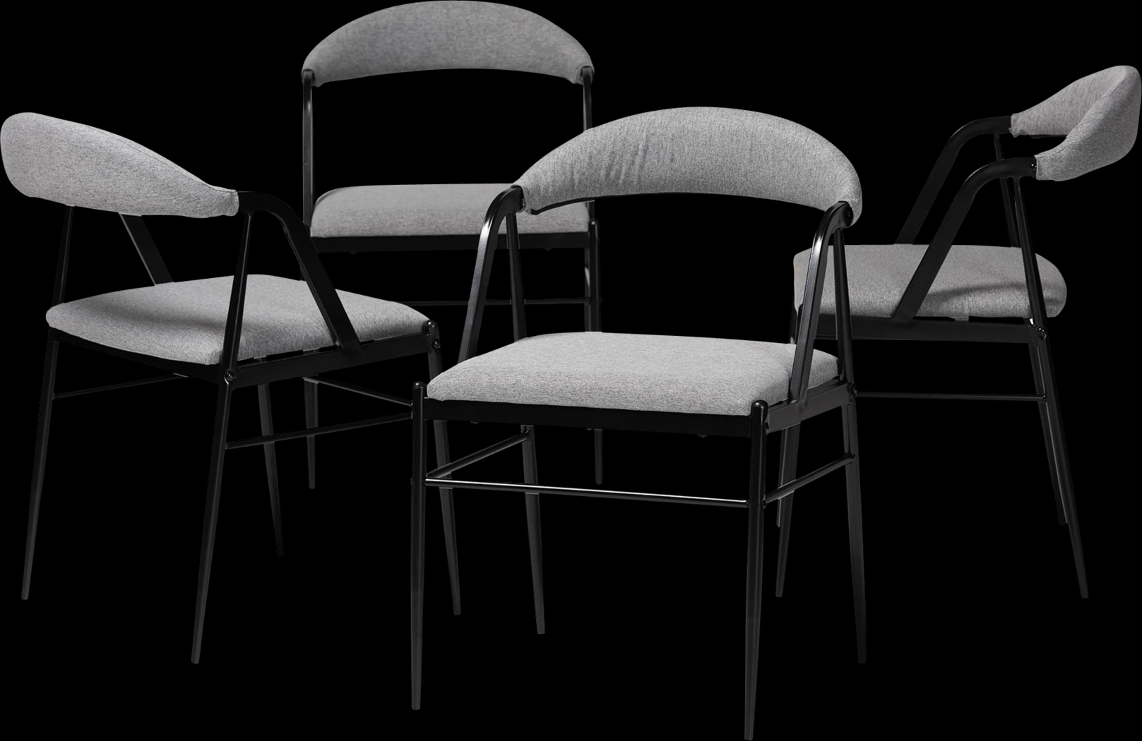 Burgandy Gray Dining Chair, Set of 4 - Thumbnail - Image 1