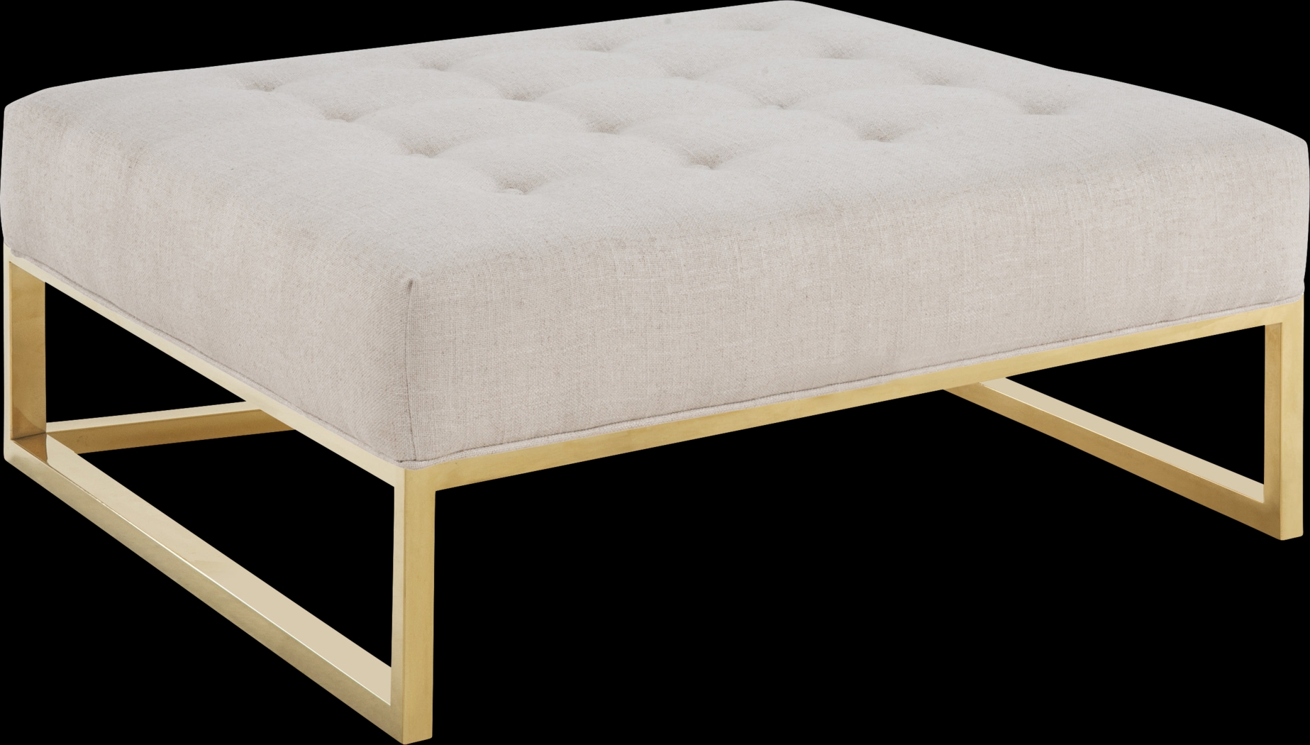 Burgess Beige Ottoman - Thumbnail - Image 1