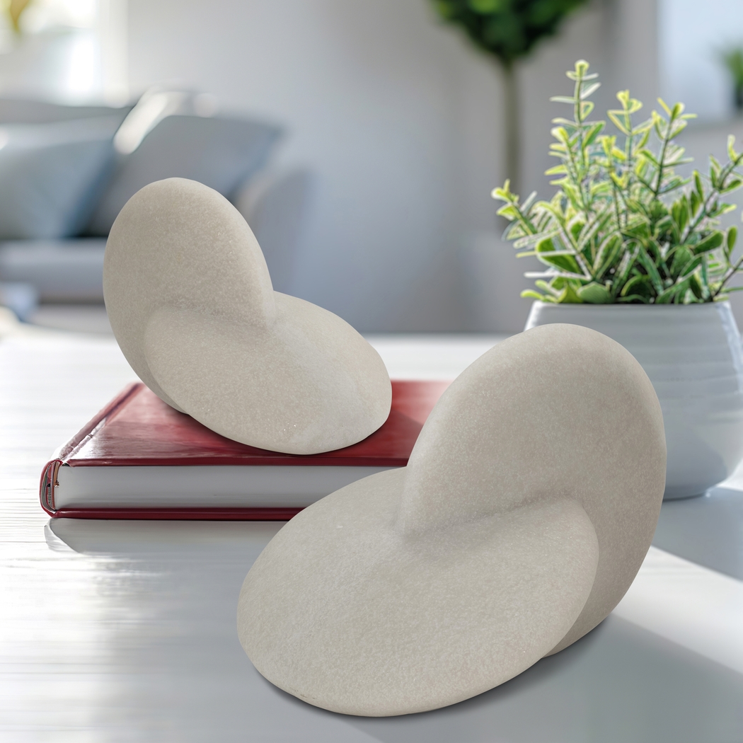 Burgfitch White Sculpture, Set of 2 - Thumbnail - Image 2