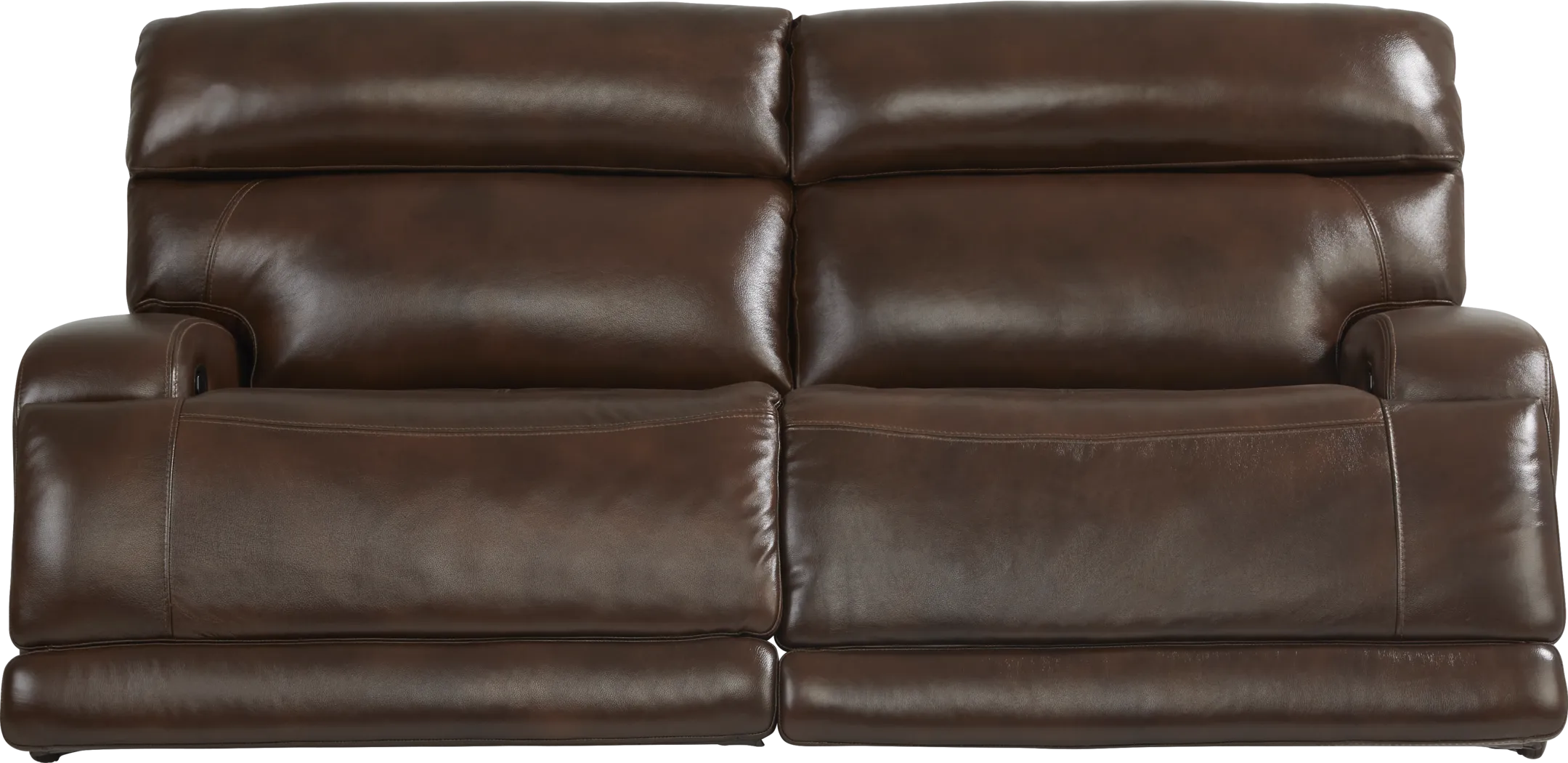 Burgio Brown Leather 5 Pc Living Room with Reclining Sofa - Thumbnail - Image 3