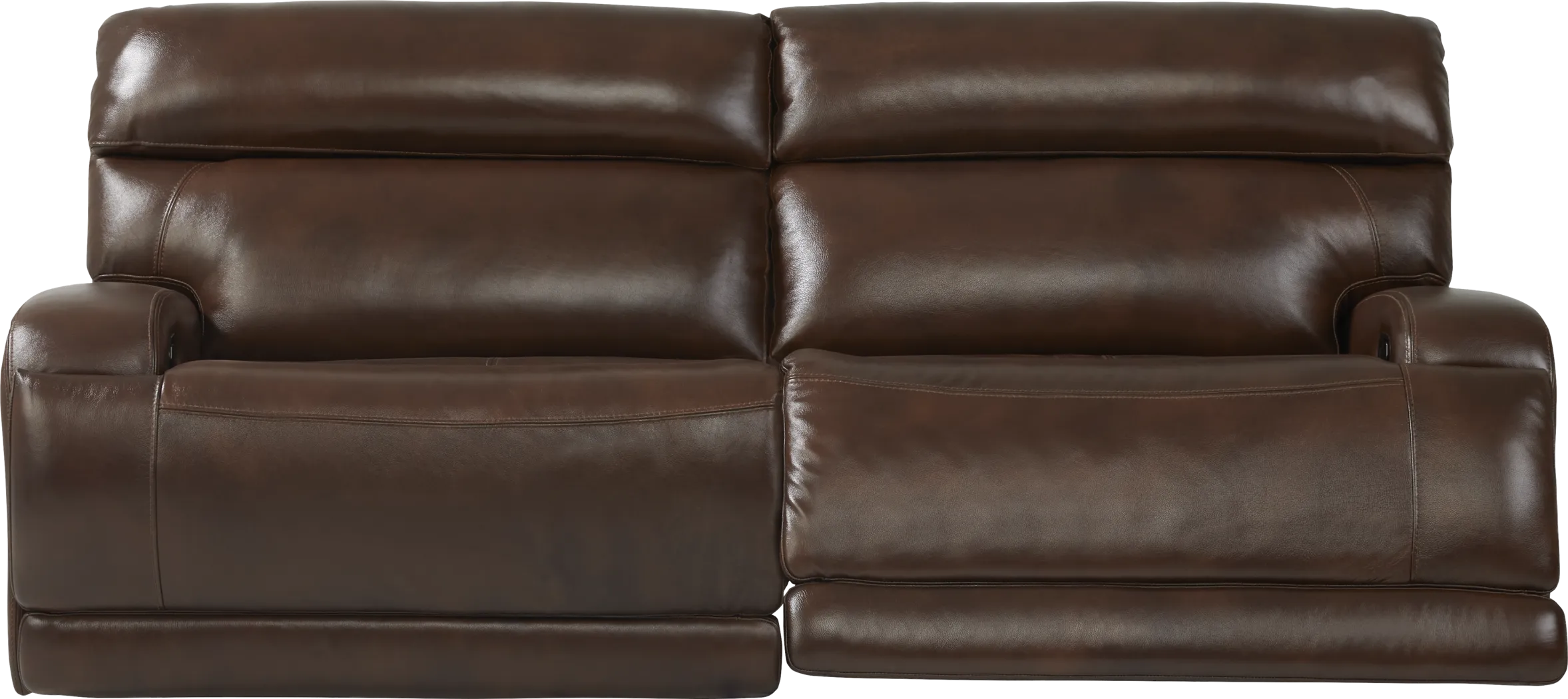 Burgio Brown Leather 5 Pc Living Room with Reclining Sofa - Thumbnail - Image 4