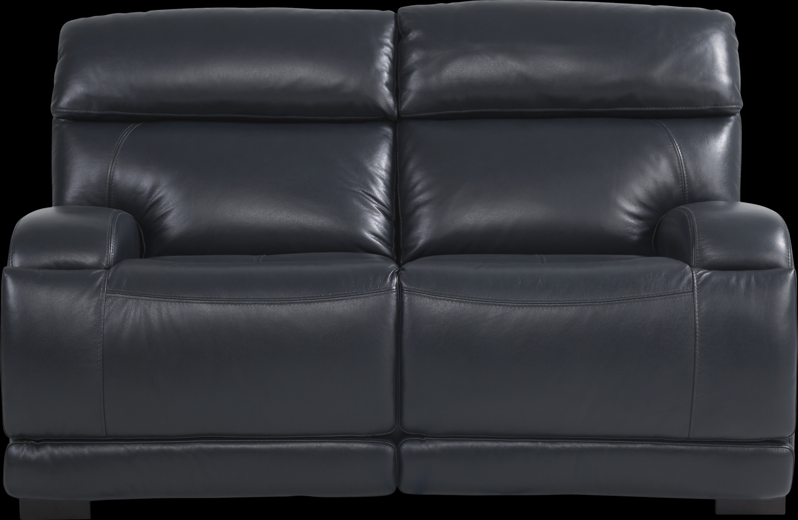 Burgio Navy Leather 5 Pc Living Room with Reclining Sofa - Thumbnail - Image 4