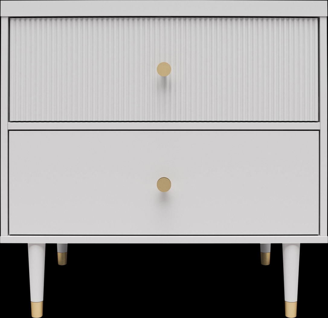 Burieth Dove Gray Nightstand - Thumbnail - Image 1