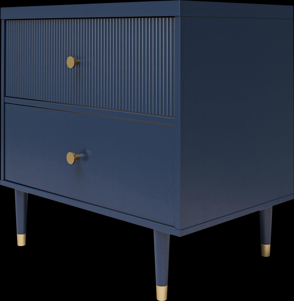 Burieth Navy Nightstand - Thumbnail - Image 7
