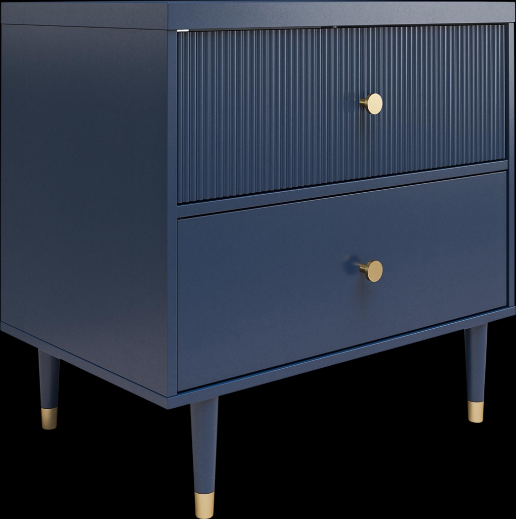 Burieth Navy Nightstand - Thumbnail - Image 8