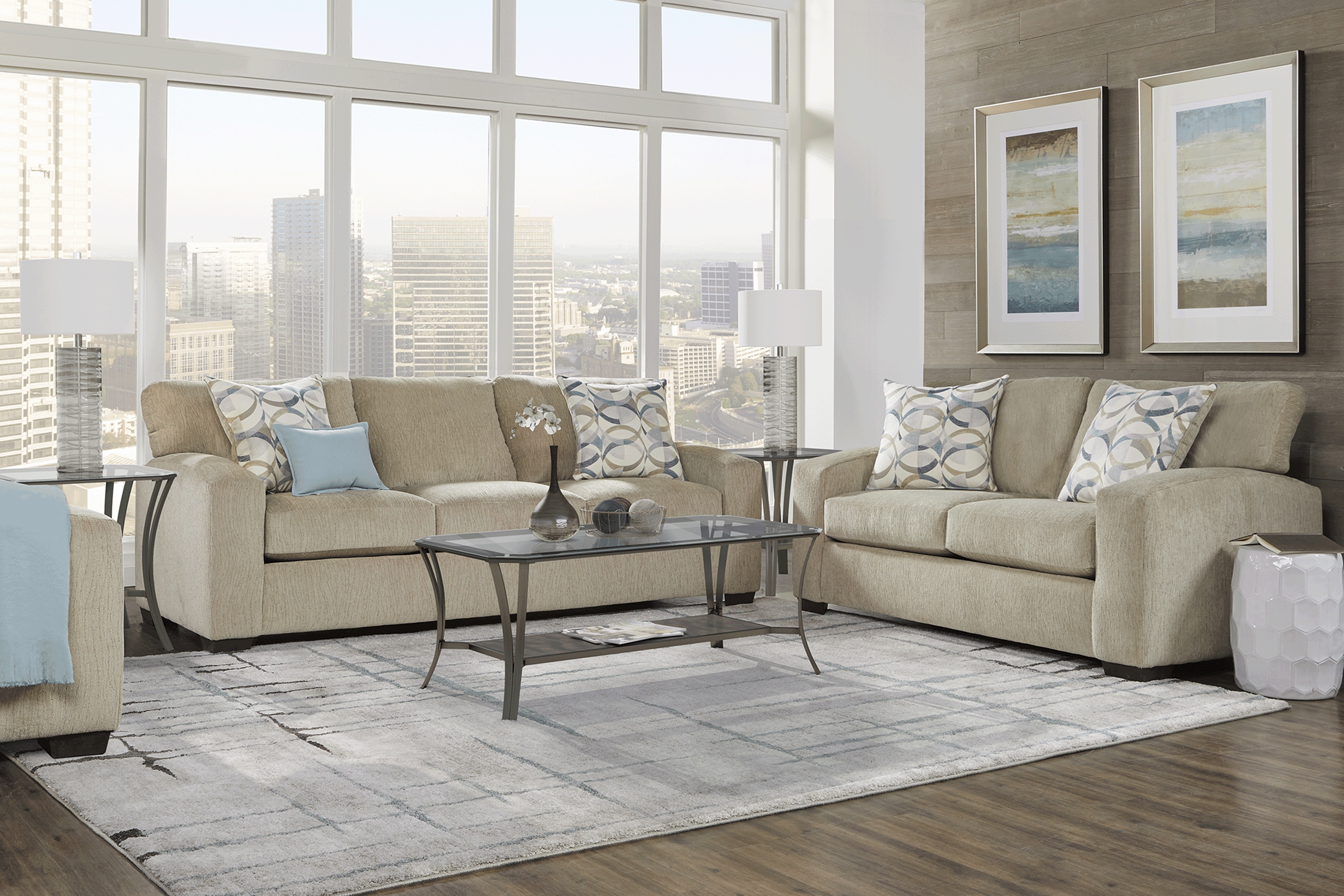 Burke Sandstone 5 Pc Living Room - Thumbnail - Image 1