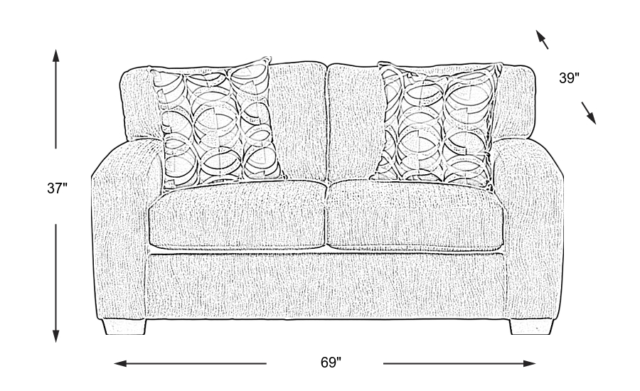 Dimension Image. Please refer to the Dimension Tab on this page for dimension details.