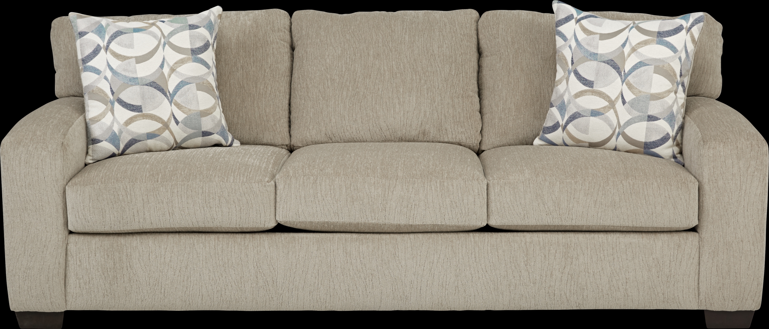 Burke Sandstone 7 Pc Living Room with Gel Foam Sleeper Sofa - Thumbnail - Image 2